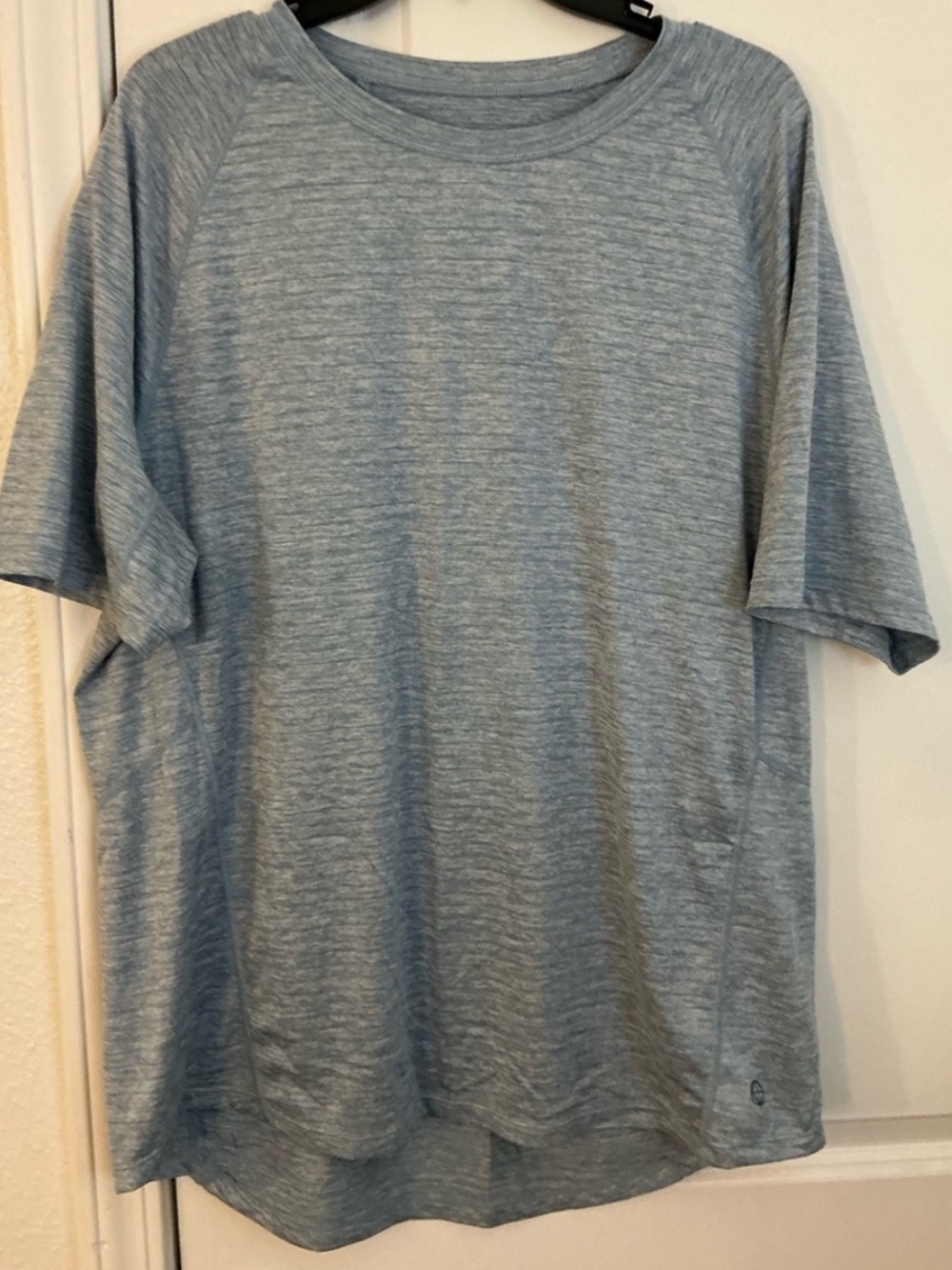 Mondetta Outdoor Project Heather Blue Short Sleeve Performance Activewear L